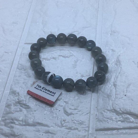 10mm Birthstone Round Beaded Balance Bracelet Stretch Bangle Unisex - Picture 3 of 6